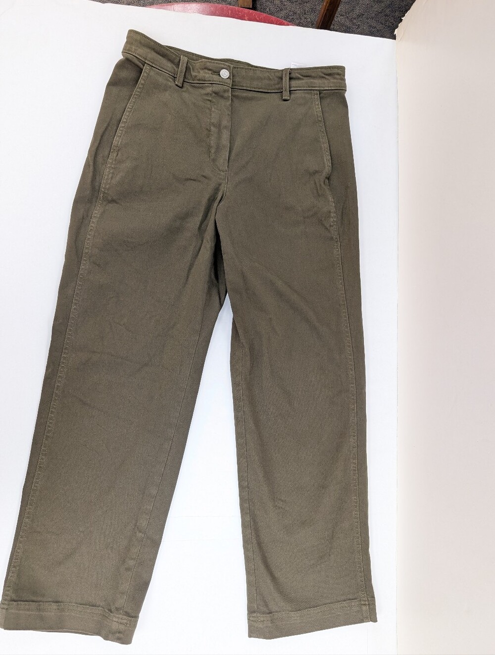 Banana Republic Olive Green Straight Fit Size 10 Pants Trousers [56]